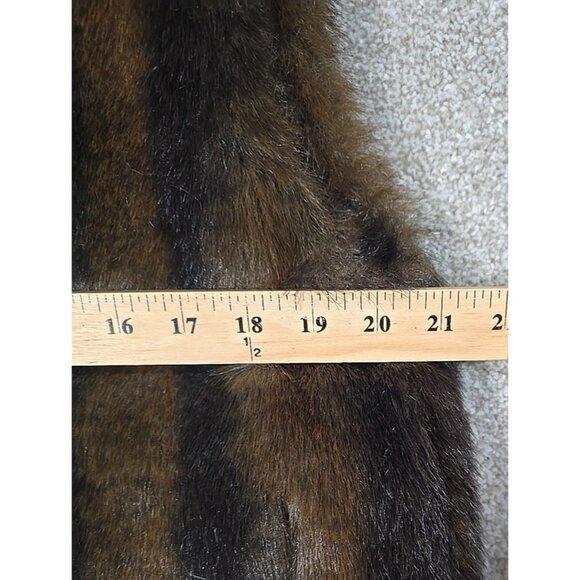 Coaco New York Faux Mink Fur Vest Reversible Full Zip Pockets Vegan Classy Sz M - Picture 4 of 9